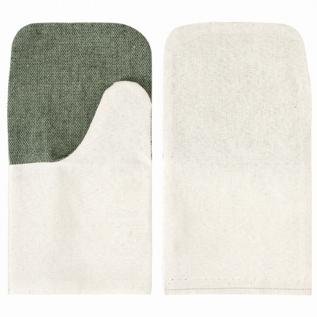 Рукавицы хлопчатобумажные, КОМПЛЕКТ 5 ПАР, плотность 380 г/м2, брезентовый огнеупорный наладонник, LAIMA