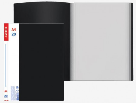 Папка с 20 вкладышами "deVENTE. Daily" A4, 500 мкм, сменная этикетка (черная) Папка с 20 вкладышами "deVENTE. Daily" A4, 500 мкм, сменная этикетка (черная)