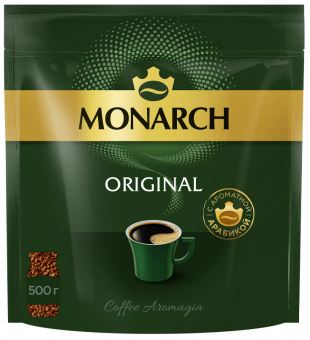 Кофе растворимый MONARCH Original, сублимированный, 500 г, мягкая упаковка