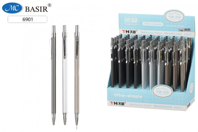 Карандаш автоматический: элегантный, цветной многогранный корпус, металлик /ассорти/, серебристый клип, 0,5 mm. Карандаш автоматический: элегантный, цветной многогранный корпус, металлик /ассорти/, серебристый клип, 0,5 mm.