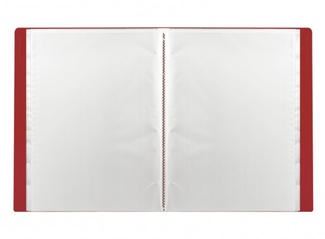 Папка 30 вкладышей BRAUBERG "Office", красная, 0,5 мм