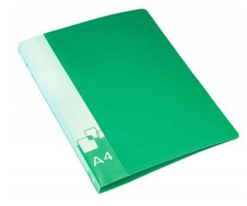 Папка с 2 к. Бюрократ Buro 18мм зеленая пластик 0.5мм (4/40)