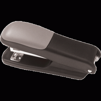 Степлер "Attomex" 24/6&26/6 (мощность 20 листов, глубина скрепления 50 мм) пластиковый, 2 вида скрепления, антискользящее основание, в картонной коробке, черный