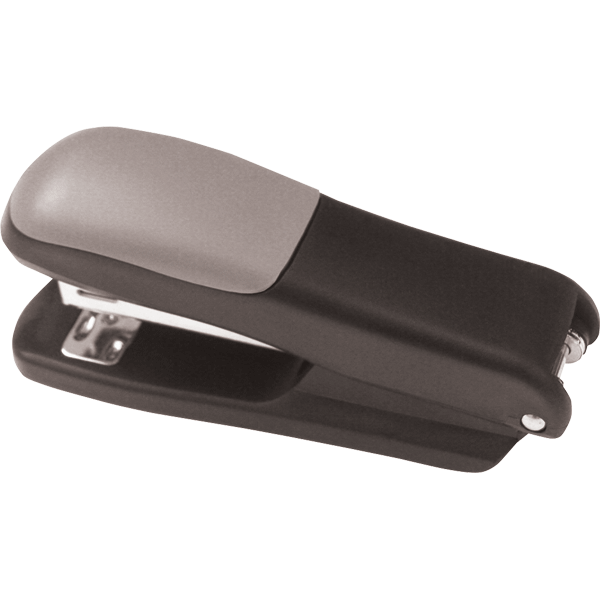Степлер "Attomex" 24/6&26/6 (мощность 20 листов, глубина скрепления 50 мм) пластиковый, 2 вида скрепления, антискользящее основание, в картонной коробке, черный