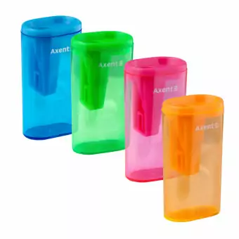 Точилка для карандашей с контейнером Axent Lighter, ассорти (36)