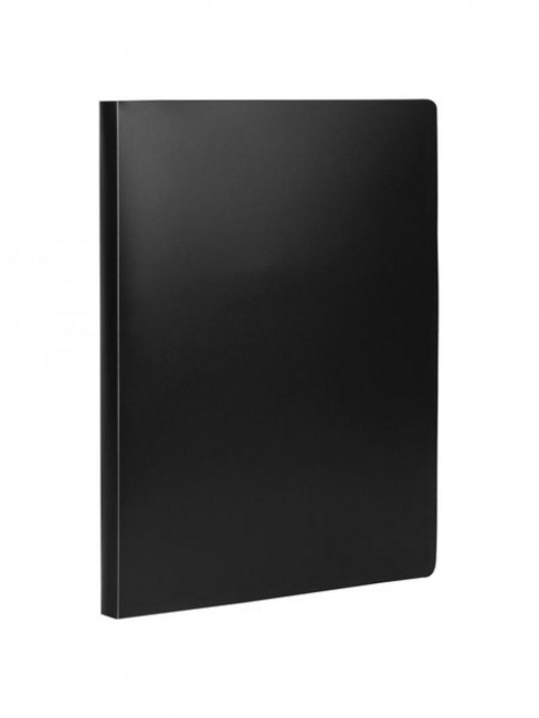 Папка на 2 кольцах STAFF, 21 мм, черная, до 170 листов, 0,5 мм