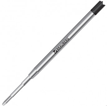 Стержень шариковый масляный BRAUBERG, ЧЕРНЫЙ, тип PARKER, 98 мм, металлический корпус, линия письма 0,5 мм, 170347 (20)