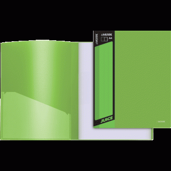 Папка с 030 вкладышами "deVENTE. Juicy" A4, 450 мкм, вкладыши 030 мкм, фактура "песок" внешний карман со сменной этикеткой, внутренний карман, индивидуальная маркировка, непрозрачная салатовая