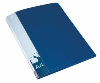 Папка с 2 к. Бюрократ Buro 18мм синяя пластик 0.5мм (4/40)