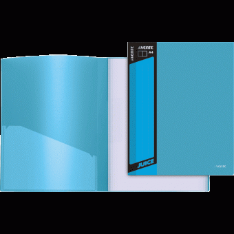Папка с 030 вкладышами "deVENTE. Juicy" A4, 450 мкм, вкладыши 030 мкм, фактура "песок" внешний карман со сменной этикеткой, внутренний карман, индивидуальная маркировка, непрозрачная ярко-голубая