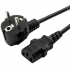 Кабель питания 1,8 м, CABLEXPERT, Schuko-C13, 3x0,5 мм2, 6 A, с заземлением, черный, PC-186