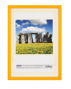Рамка пластиковая 21*30см, OfficeSpace, №1, желтая