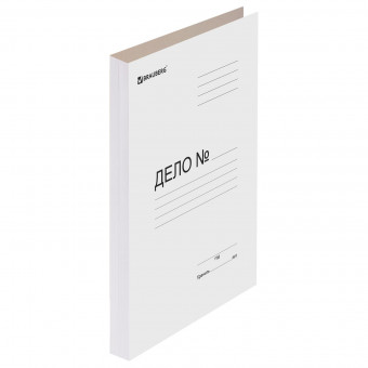 Папка без скоросшивателя "Дело", картон мелованный, плотность 440 г/м2, до 200 листов, BRAUBERG