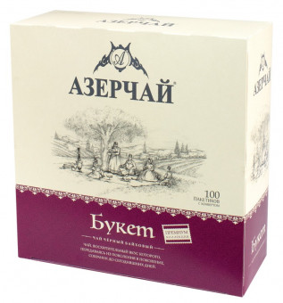 Чай АЗЕРЧАЙ "Premium collection" чёрный, 100 пакетиков в конвертах по 1,8 г, 415234