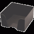 Пластиковый бокс для бумажного блока "Attomex" 9x9x9 см, черный