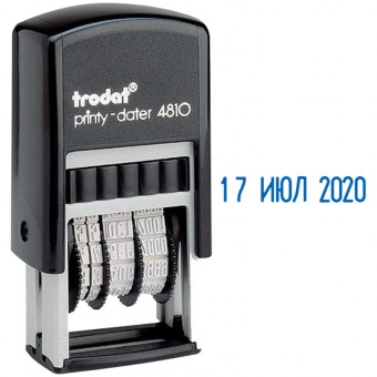 Датер 3,8мм, русский ленточный, пластик, 1строка, 70621, Trodat