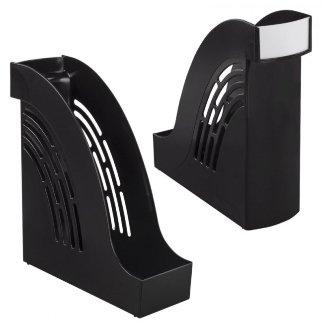 Лоток вертикальный для бумаг BRAUBERG "Office", 255х95х290 мм, черный