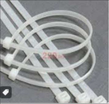 Стяжка (хомут) 2,7х180мм, белая, 100 шт, Микрос