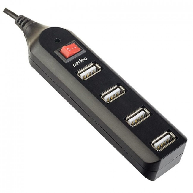 USB-HUB 4 Port, (PF-HYD-6001H) чёрный, Perfeo