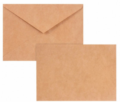 Конверты С6 (114х162 мм) КРАФТ, клей, 90 г/м2, КОМПЛЕКТ 50 шт., треугольный клапан, BRAUBERG