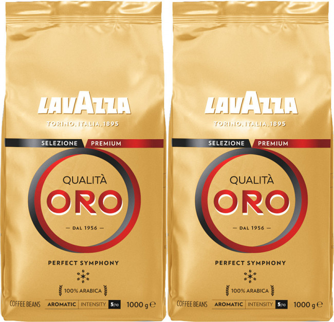Кофе в зернах LAVAZZA "Qualita Oro", арабика 100%, 1000 г (620171)