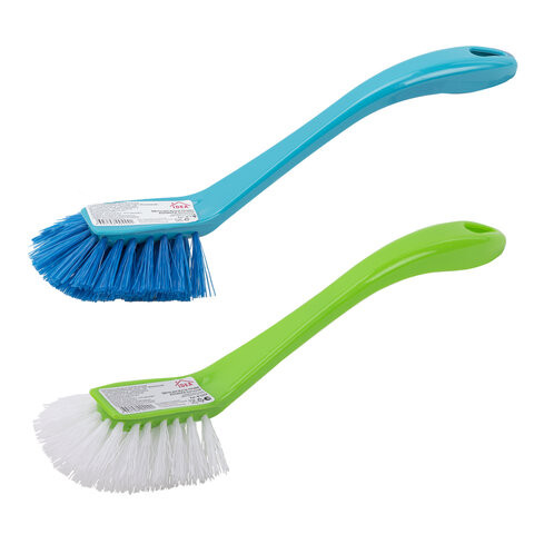 Щетка для мытья посуды "Колибри", 8х4х26 см, цвет ассорти, IDEA