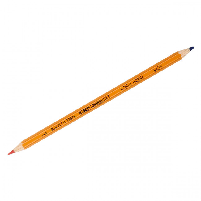 Карандаш двухцветный Koh-I-Noor, синий-красный, желтый корпус Карандаш двухцветный Koh-I-Noor, синий-красный, желтый корпус