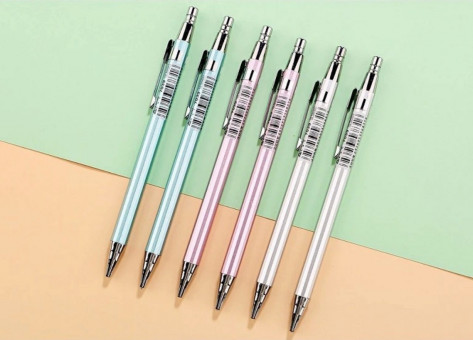 Карандаш механ. 0,5мм, НВ, "Семейство металлических" Aodemei 7039 (36)