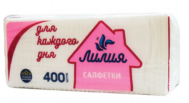 Салфетки бумажные, 400 шт., 24х24 см, "ЛИЛИЯ" Big Pack, белые, сырье Италия Салфетки бумажные, 400 шт., 24х24 см, "ЛИЛИЯ" Big Pack, белые, сырье Италия