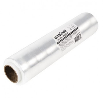 Пленка пищевая ПЭ 450 мм х 300 м, гарантированная длина, белая, 6 мкм, вес 0,73 кг +-5%, LAIMA