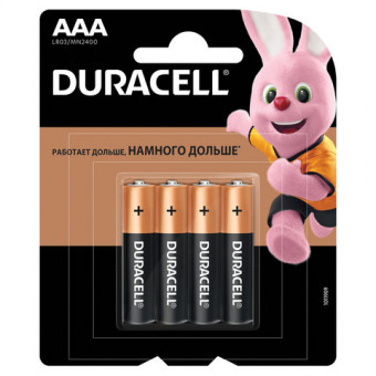 Батарейки DURACELL Basic, AAA (LR03), алкалиновые, блистер (12) Батарейки DURACELL Basic, AAA (LR03), алкалиновые, блистер (12)