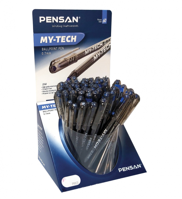 Ручка шариковая 0,7мм "My- Tech", цвет чернил синий, PENSAN/2280/S60 син (60)