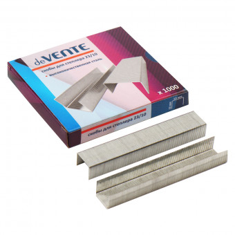 Скобы для степлера 23/10, оцинкованные, 1000шт, deVENTE