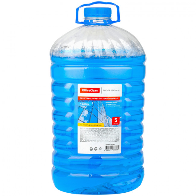 Средство для мытья стекол и зеркал OfficeClean "Professional" "Блеск" с нашатырным спиртом, 5л, ПЭТ Средство для мытья стекол и зеркал OfficeClean "Professional" "Блеск" с нашатырным спиртом, 5л, ПЭТ