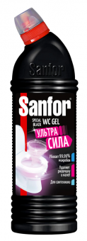 Чистящее средство 750 г, SANFOR WC gel (Санфор гель) "Special Black"