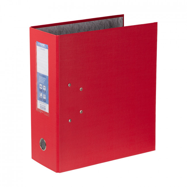 Регистратор PVC   125 мм  .  "Expert Complete"   Classic   А4   арочный механ. красный