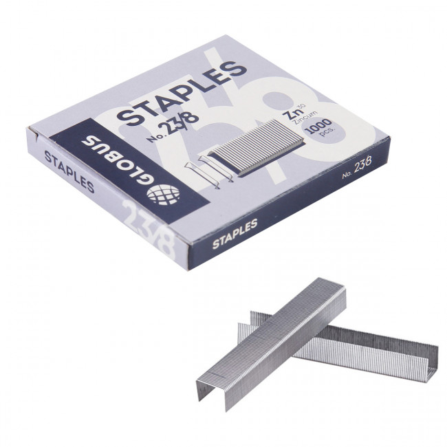 Скобы для степлера №23/8 1000шт Globus C23/8-1000 оцинкованные