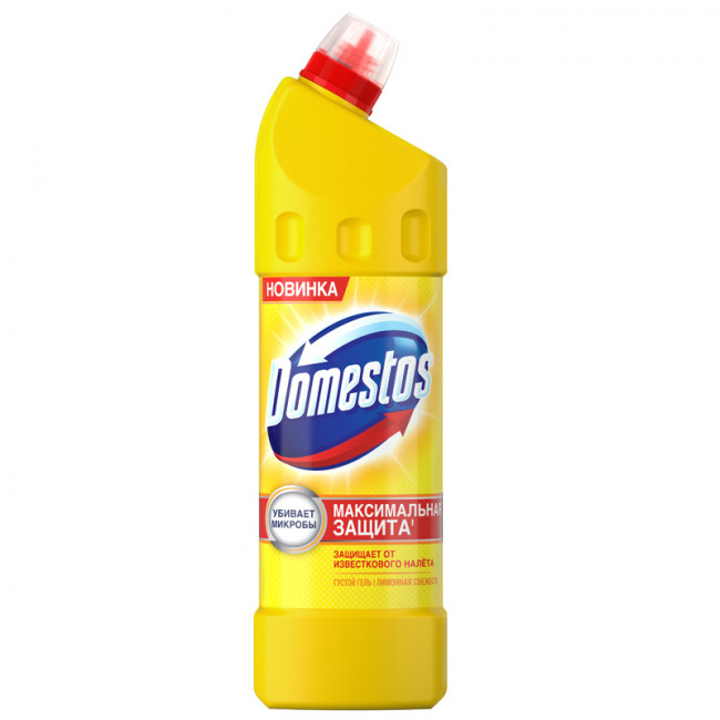 Чистящее средство универсальное Domestos "Лимонная свежесть", гель, 1л Чистящее средство универсальное Domestos "Лимонная свежесть", гель, 1л