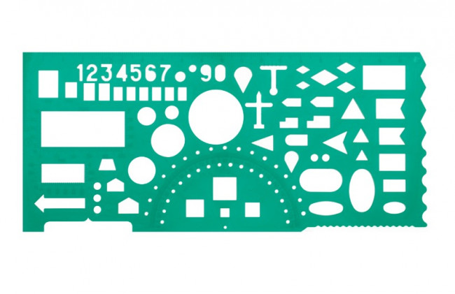 Линейка офицерская СТАММ, пластиковая, гибкая, зеленая