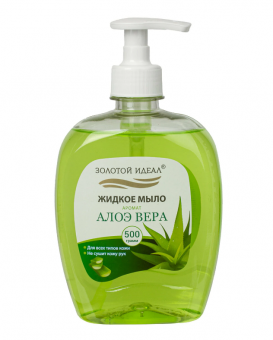 Мыло-крем жидкое 500л, ЗОЛОТОЙ ИДЕАЛ KIDS "Алоэ-вера", дозатор, 606785