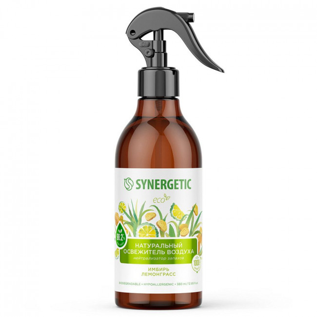 Освежитель воздуха SYNERGETIC Имбирь и лемонграсс, 380 мл (12)