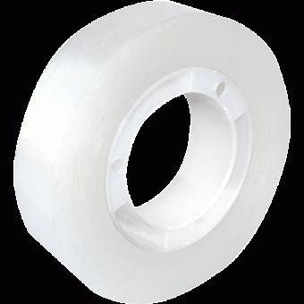 Клейкая лента канцелярская "Attomex" прозрачная, 35 мкм, 15 ммx33 м, реальная намотка, пластиковая втулка