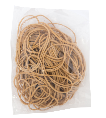 Банковская резинка 100г OfficeSpace, диаметр 60мм, натуральный цвет, европодвес