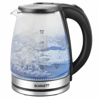 Чайник SCARLETT SC-EK27G103, 1,8 л, система защиты Safe Work, с подсветкой