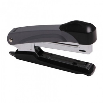 Степлер №10, на 12л "Liquid Metal", металлический, со антистеплером, серый, deVENTE/4142336