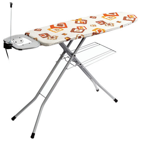 Гладильная доска 120х38см, моноблок, розетка, подрукавник, подставка под утюг, ассорти, "Capitol" DOGRULAR