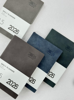 Ежедневник датированный 2026г А5 168л, линия, цвет ассорти