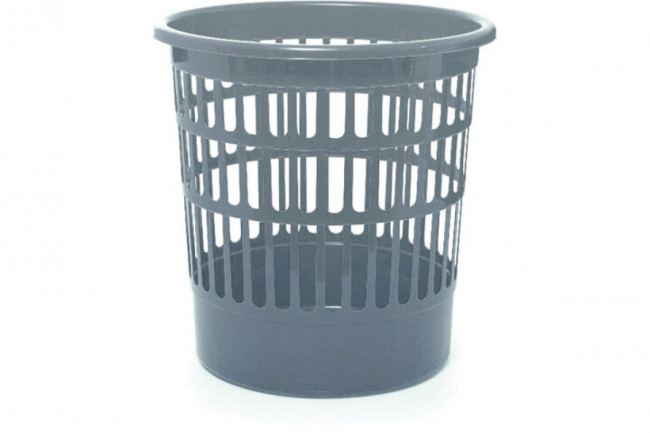 Корзина для бумаг STAFF "Basic" сетчатая, 9 л, серая