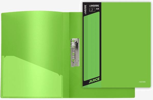 Папка с боковым прижимом "deVENTE. Juicy" A4, 450 мкм, сменная этикетка, внутренний карман (салатовая)