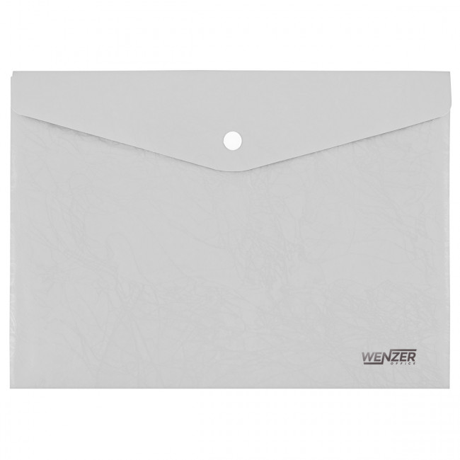 Папка-конверт на кнопке A4 WENZER OFFiCE "Premier", 180 мкм, волокно, прозрачная (20/100) Папка-конверт на кнопке A4 WENZER OFFiCE "Premier", 180 мкм, волокно, прозрачная (20/100)